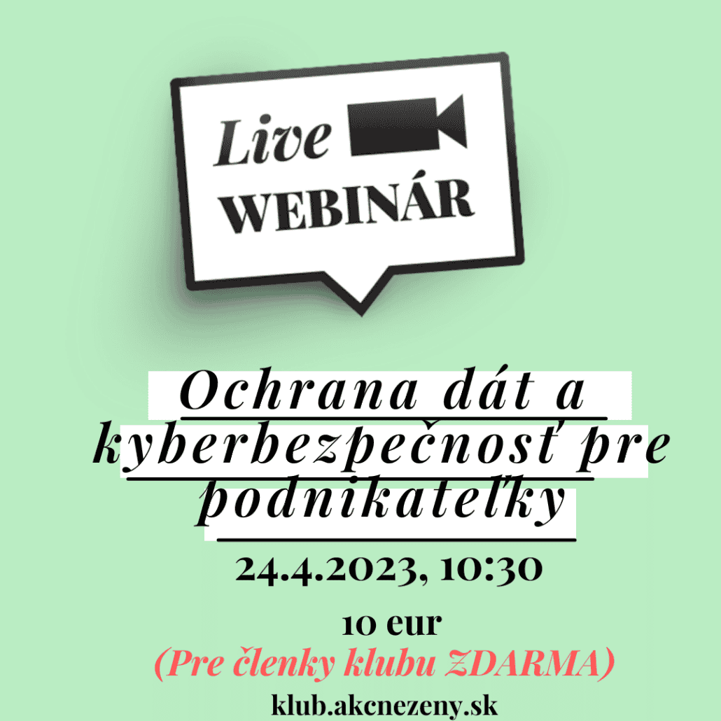 Ochrana dát a kyberbezpečnosť pre podnikateľky