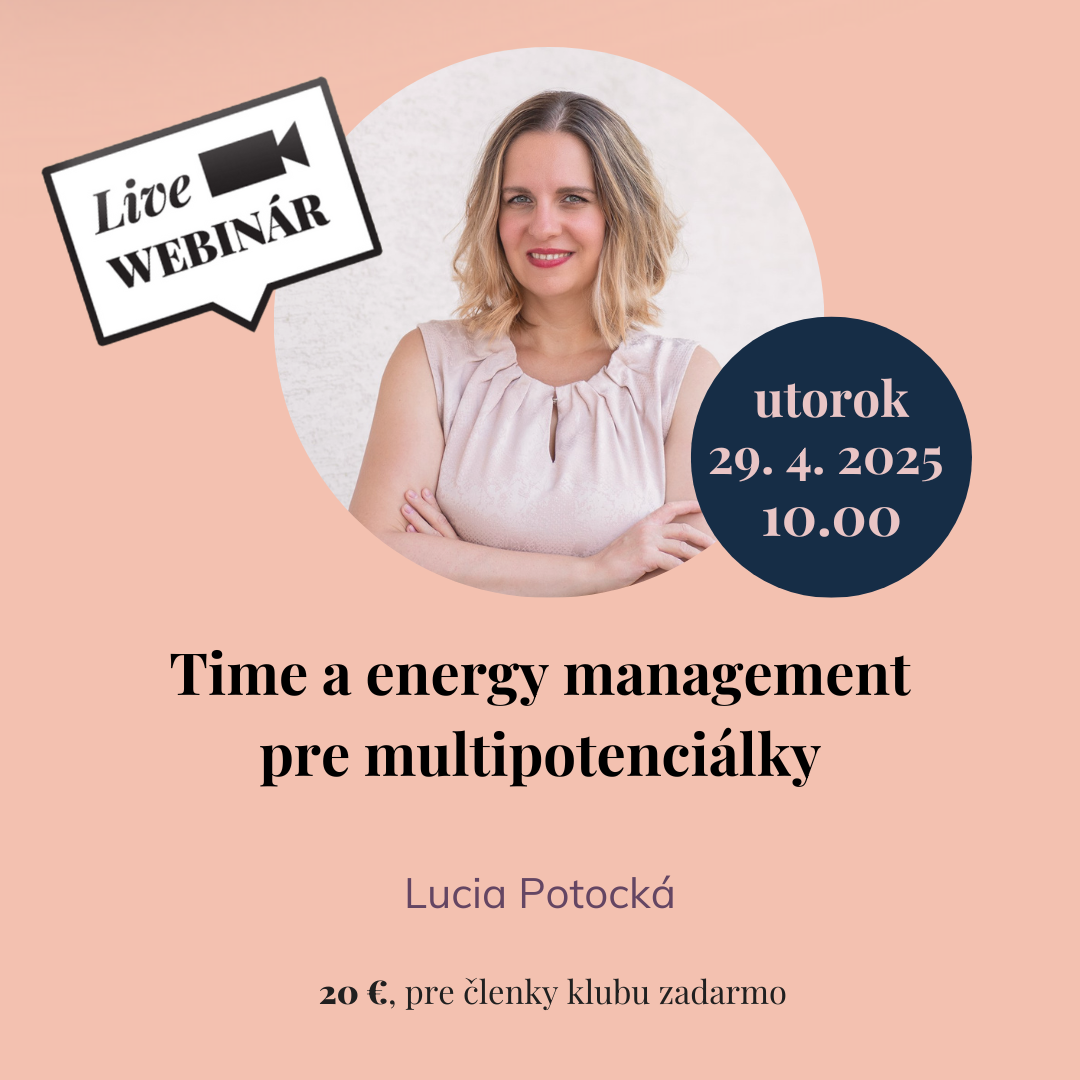 Time a energy management pre multipotenciálky - webinar